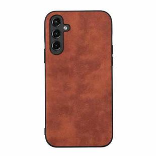 For Samsung Galaxy A14 5G Morocco Texture PU Phone Case(Brown)