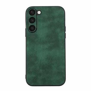 For Samsung Galaxy S23+ 5G Morocco Texture PU Phone Case(Green)