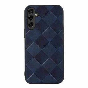 For Samsung Galaxy A14 5G Weave Plaid PU Phone Case(Blue)