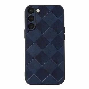 For Samsung Galaxy S23+ 5G Weave Plaid PU Phone Case(Blue)