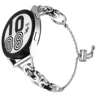 20mm Single Circle Bead Chain B Style Watch Band(Black Silver)