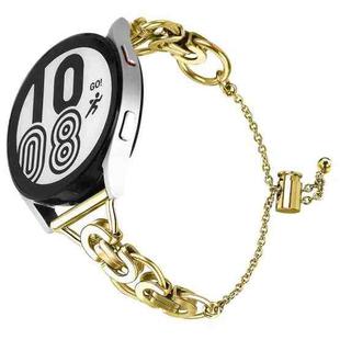20mm Single Circle Bead Chain B Style Watch Band(Gold)