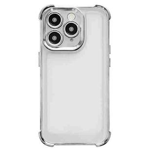 For iPhone 15 Pro Max Electroplating Four-corner Shockproof Space Phone Case(Silver)