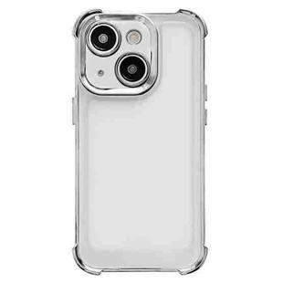 For iPhone 15 Electroplating Four-corner Shockproof Space Phone Case(Silver)