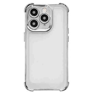 For iPhone 14 Pro Max Electroplating Four-corner Shockproof Space Phone Case(Silver)