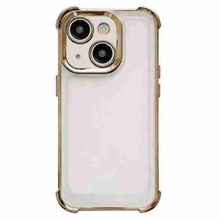 For iPhone 13 Electroplating Four-corner Shockproof Space Phone Case(Gold)