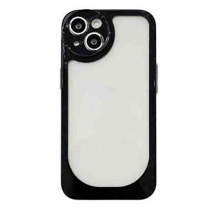 For iPhone 14 Plus Clear Acrylic Soft TPU Phone Case(Black)