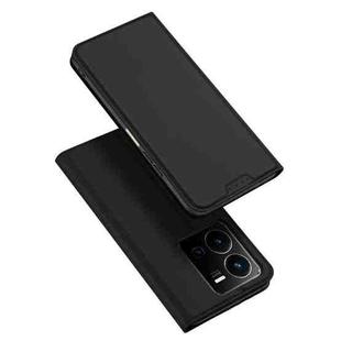 For vivo Y35 / Y22 / Y22s DUX DUCIS Skin Pro Series Flip Leather Phone Case(Black)