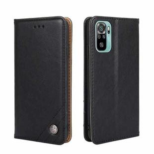 For Xiaomi Poco M5s 4G/Redmi Note 11 SE India Non-Magnetic Retro Texture Flip Leather Phone Case(Black)