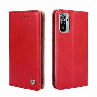 For Xiaomi Poco M5s 4G/Redmi Note 11 SE India Non-Magnetic Retro Texture Flip Leather Phone Case(Red)