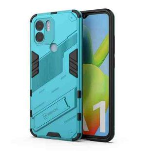 For Xiaomi Redmi A1+ Punk Armor 2 in 1 PC + TPU Phone Case with Invisible Holder(Blue)