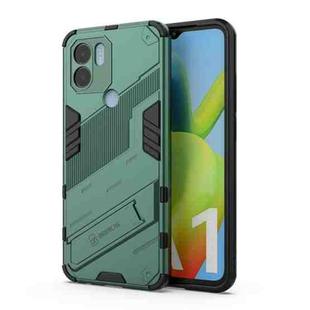 For Xiaomi Redmi A1+ Punk Armor 2 in 1 PC + TPU Phone Case with Invisible Holder(Green)