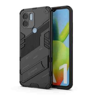 For Xiaomi Redmi A1+ Punk Armor 2 in 1 PC + TPU Phone Case with Invisible Holder(Black)