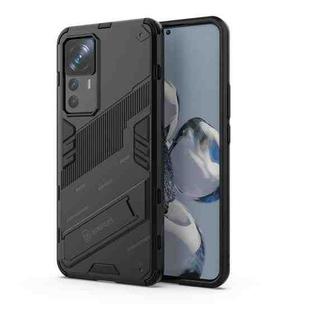 For Xiaomi 12T/12T Pro/Redmi K50 Ultra Punk Armor 2 in 1 PC + TPU Phone Case with Invisible Holder(Black)
