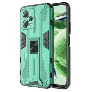 For Xiaomi Redmi Note 12 5G China / Global / India Supersonic PC + TPU Shock-proof Protective Case with Holder(Green)