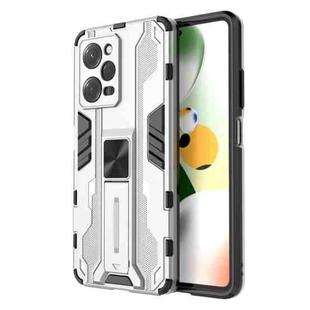 For Xiaomi Redmi Note 12 Pro 5G China / Global / Speed Supersonic PC + TPU Shock-proof Protective Case with Holder(Silver)
