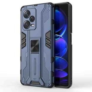 For Xiaomi Redmi Note 12 Pro+ China Supersonic PC + TPU Shock-proof Protective Case with Holder(Dark Blue)