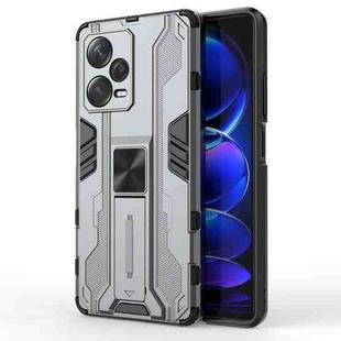 For Xiaomi Redmi Note 12 Pro+ China Supersonic PC + TPU Shock-proof Protective Case with Holder(Gray)