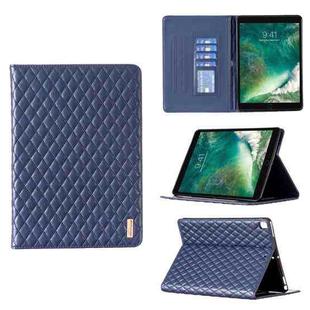 For iPad Pro 10.5 2019 / 10.2 Elegant Rhombic Texture Horizontal Flip Leather Tablet Case(Blue)