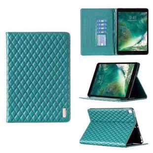 For iPad Pro 10.5 2019 / 10.2 Elegant Rhombic Texture Horizontal Flip Leather Tablet Case(Green)