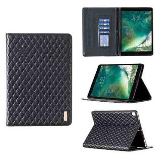 For iPad Pro 10.5 2019 / 10.2 Elegant Rhombic Texture Horizontal Flip Leather Tablet Case(Black)