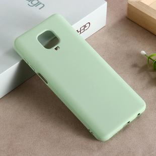 For Xiaomi Redmi Note 9 Pro Max Solid Color Liquid Silicone Full Coverage Anti-fall Mobile Phone Protective Cover(Green)