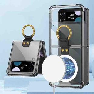 For Samsung Galaxy Z Flip4 GKK MagSafe Airbag Shockproof Phone Case with Ring Holder(Black)