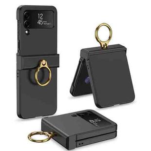 For Samsung Galaxy Z Flip4 GKK Ultrathin Hinge Full Coverage Phone Case with Ring Holder(Black)