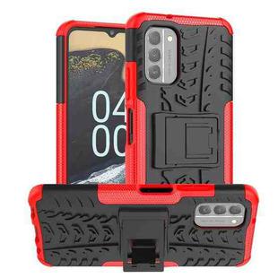 For Nokia G400 5G Tire Texture TPU + PC Phone Case with Holder(Red)