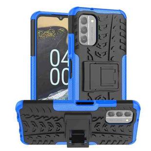 For Nokia G400 5G Tire Texture TPU + PC Phone Case with Holder(Blue)