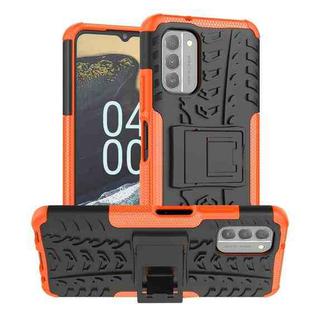 For Nokia G400 5G Tire Texture TPU + PC Phone Case with Holder(Orange)