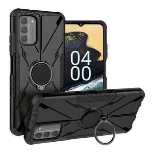 For Nokia G400 5G Armor Bear Shockproof PC + TPU Phone Case with Ring(Black)
