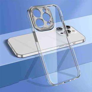For iPhone 14 Pro Max wlons Crystal Clear Fine Hole Phone Case(Silver)