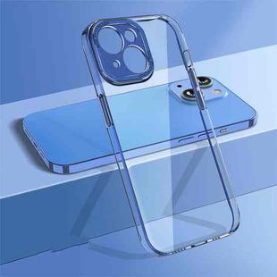 For iPhone 14 wlons Crystal Clear Fine Hole Phone Case(Sierra Blue)