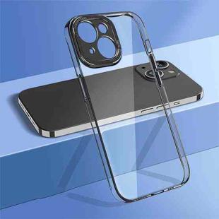 For iPhone 13 wlons Crystal Clear Fine Hole Phone Case(Black)