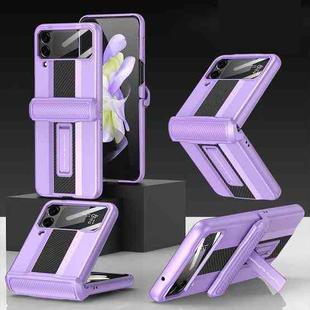 For Samsung Galaxy Z Flip4 GKK Magnetic Fold Shockproof Protective Phone Case(Purple)