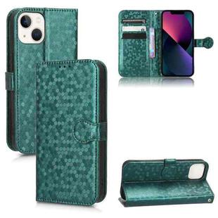 For iPhone 13 mini Honeycomb Dot Texture Leather Phone Case(Green)