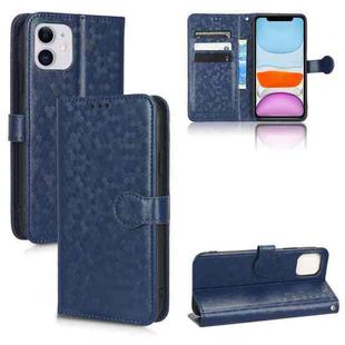For iPhone 11 Honeycomb Dot Texture Leather Phone Case(Blue)