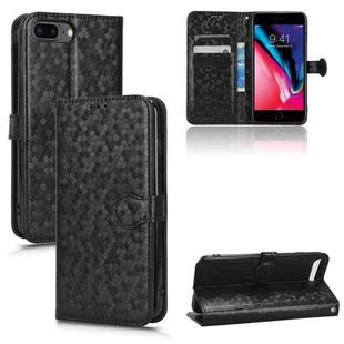 For iPhone 7 Plus / 8 Plus Honeycomb Dot Texture Leather Phone Case(Black)