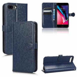 For iPhone 7 Plus / 8 Plus Honeycomb Dot Texture Leather Phone Case(Blue)