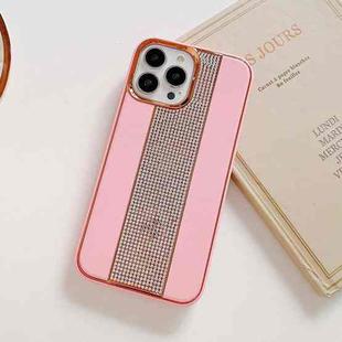 For iPhone 14 Plus Electroplating Diamond Protective Phone Case(Pink)