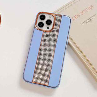 For iPhone 12 Pro Electroplating Diamond Protective Phone Case(Sky Blue)