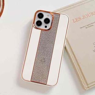 For iPhone 12 Pro Electroplating Diamond Protective Phone Case(White)