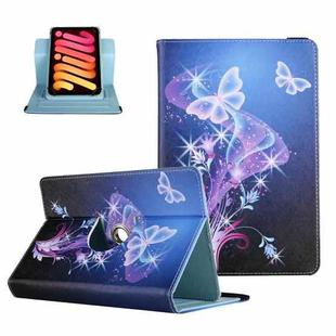 For 8 inch Colored Drawing Leather Tablet Case(Flying Butterfly)