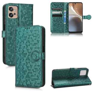 For Motorola Moto G32 Honeycomb Dot Texture Leather Phone Case(Green)