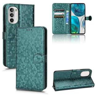 For Motorola Moto G52 4G / G82 / G71S Honeycomb Dot Texture Leather Phone Case(Green)