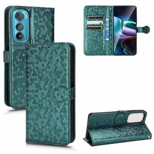 For Motorola Moto Edge 30 Honeycomb Dot Texture Leather Phone Case(Green)