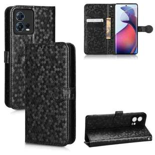 For Motorola Moto S30 Pro 5G Honeycomb Dot Texture Leather Phone Case(Black)