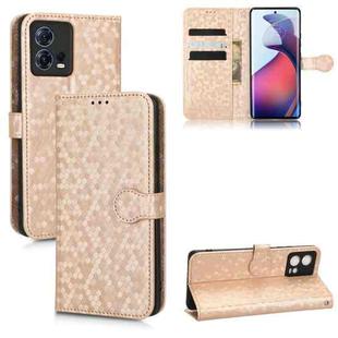 For Motorola Moto S30 Pro 5G Honeycomb Dot Texture Leather Phone Case(Gold)
