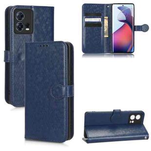 For Motorola Moto S30 Pro 5G Honeycomb Dot Texture Leather Phone Case(Blue)
